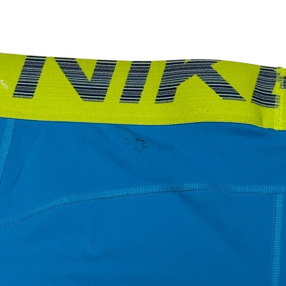 Nike Pro Women's Dri-Fit Training Shorts Blue Green XXL - Picture 4 of 4